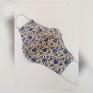 Hand Made Cotton Face Mask with filter pocket.